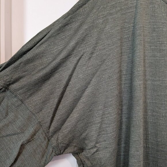 Max Studio Cinched Sleeve Top Size 3X Green Jersey Dropped-Shoulder T-Shirt NWT - Picture 7 of 15